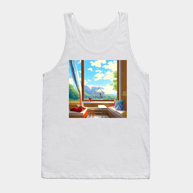 Dreamy Sky Tropical Vacation Chilling in Outer World Relax Day Tank Top by DaysuCollege